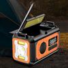 12000mAh Weather Radio AM/FM/NOAA Multifunction Radio Hand Crank Solar Portable Emergency Radio Reading Lamp for Outdoor Camping