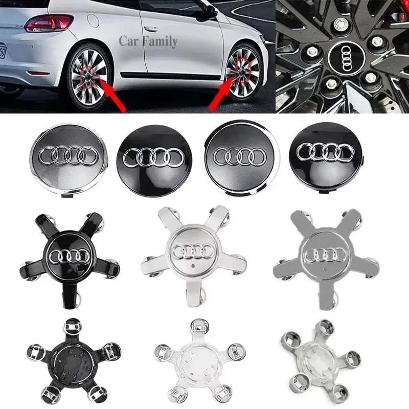 4pc qaz23 Hub Caps Car Wheel Center Rim Cover Cap For qaz23 A4 A5 A6 A7 A8 Q5 Q7 Hubcap Accessories 60mm 61mm 68mm 69mm 77mm 135mm