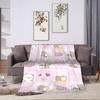 Cartoon Panda Bubu Dudu Blankets Flannel Summer   Multifunction Super Soft Throw Blanket for Sofa Couch Quilt