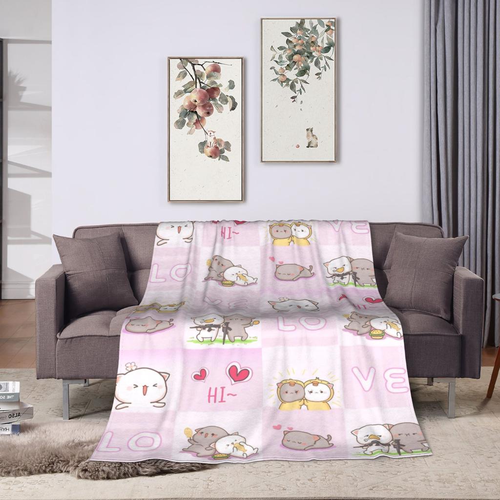 Cartoon Panda Bubu Dudu Blankets Flannel Summer Multifunction Super Soft Throw Blanket for Sofa Couch Quilt