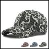 Винтажный для мужчин и CZA302 [Белый Клык] Кепка, Стильный, Повседневный, Графический, Женский, (черный)