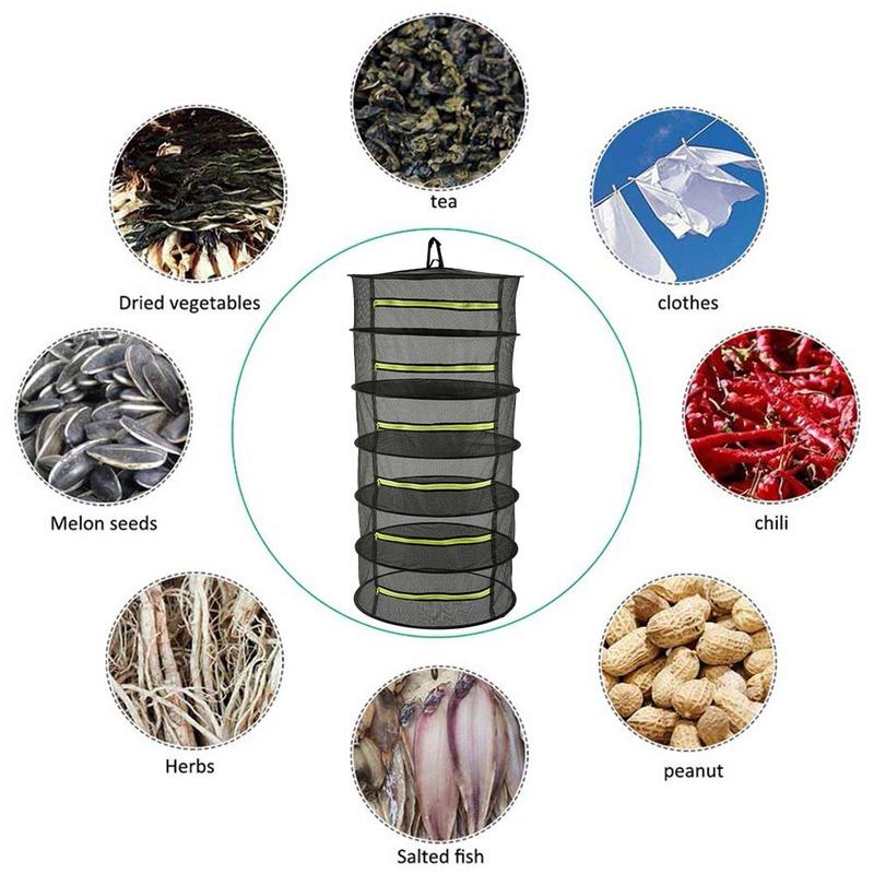 1 шт., 2/4/6 слоев, сетка для сушки трав, подвесная корзина, складная сушилка, сетка для сушки трав, сумка для сушки, сетка для цветов, бутонов, органайзер для растений