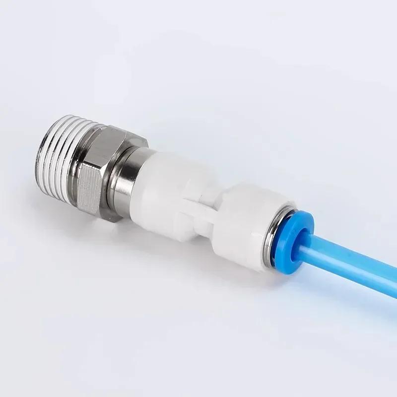Pneumatic Air Fitting 360° Rotary Connectors Swivel Joint High Speed Rotation 6/8/10/12mm MaleThread M5 1/4 1/2 Quick Coupling