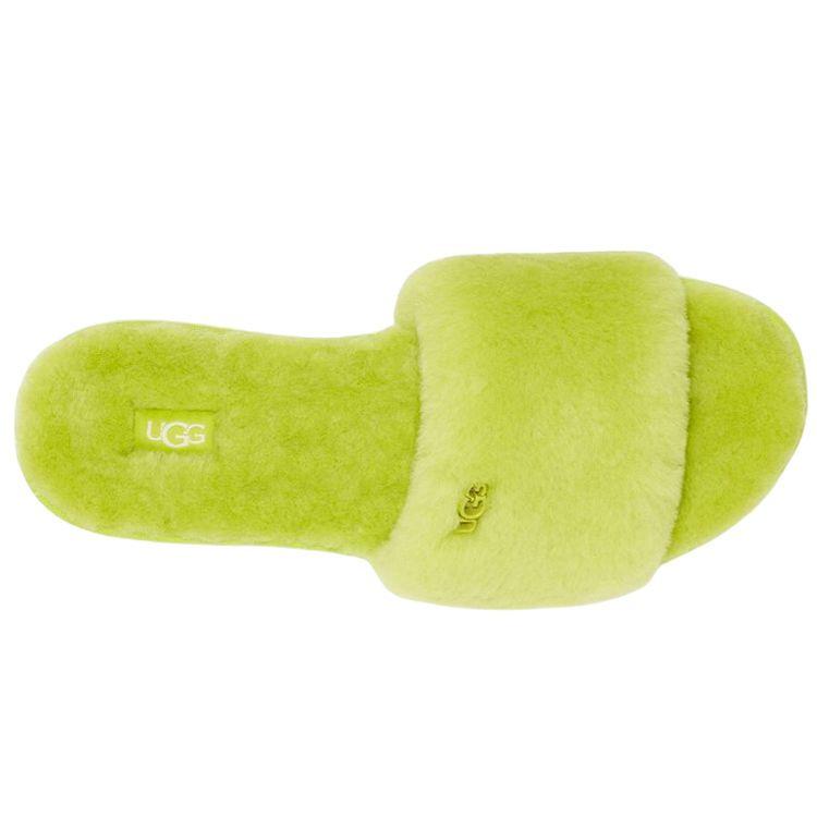 UGG Мягкие удобные модные тапочки из овчины женские тапочки зеленые 1100892-KLM