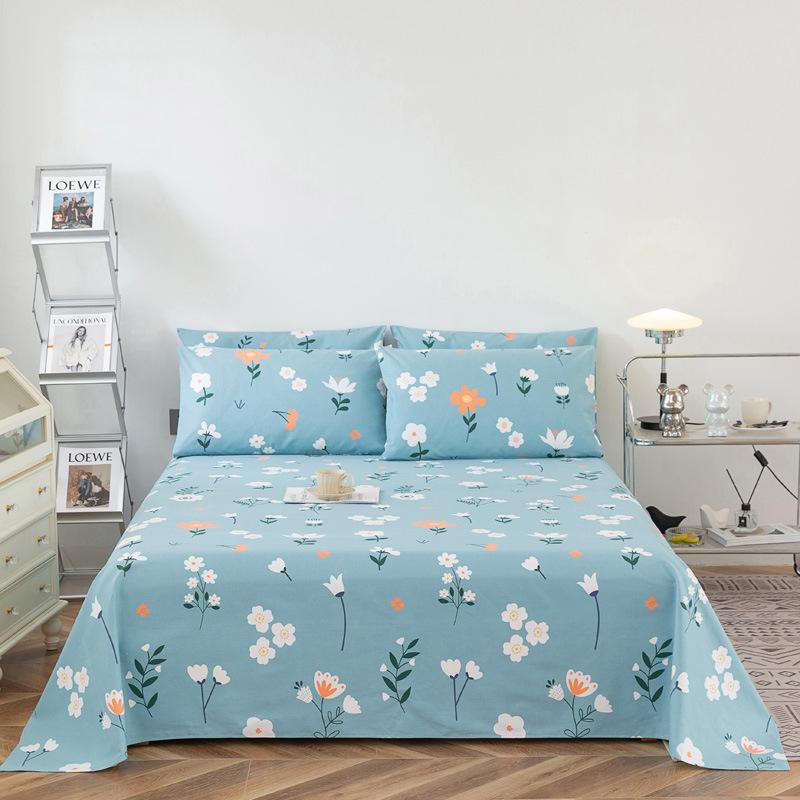 Оптовая продажа 100% хлопок старые грубые тканые простыни чистый хлопок кан одинарный комплект из трех предметов одинарная мягкая циновка студенческое общежитие циновка