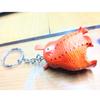 Dumbbell Octopus Fishing Figure Keychain Strap Good Luck for Big Catch Keyring in length - Aquarium-themed, Realistic, PVC, Cute, - 4.5cm