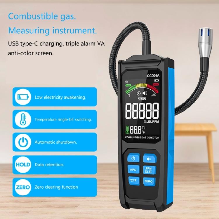 Gas Leak Detector 50-50000PPM Combustible Gas Propane Methane Sensors Sniffers