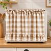 Ruffled Edge Christmas Oven Curtain Double Sided Appliance Dust Cover  Festive Cooking