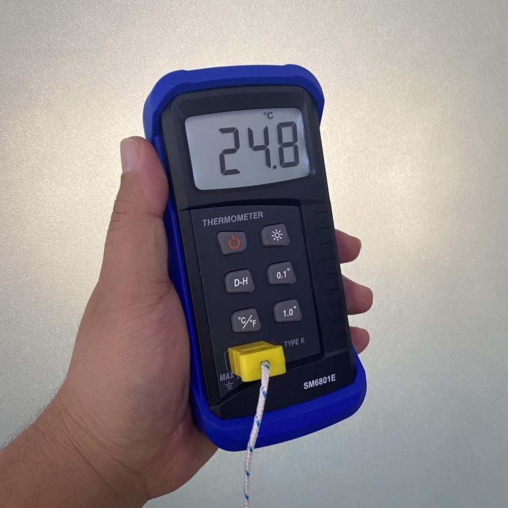 0.1℃ Resolution LCD Digital Thermometer -50℃~1300℃ K-Type Thermocouple Temperature Tester Fast Contact High Temp Meter Backlight