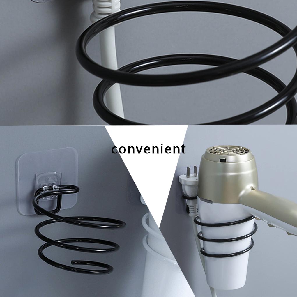 Настенный электрический держатель для фена для туалета, ванной комнаты, полка для хранения фена, отверстие для полки бесплатно