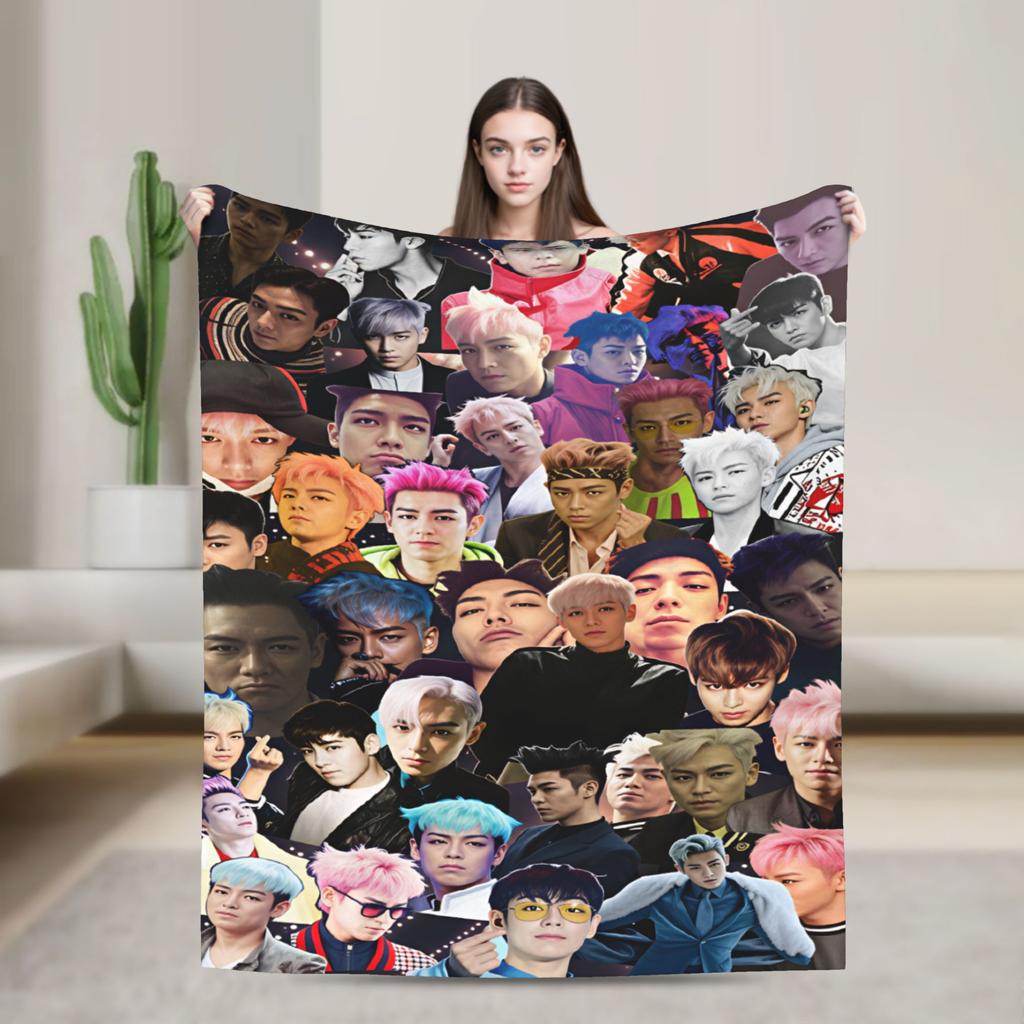 TOP CChoi SSeung Hyun Warm Blanket Camping Plush Throw Blanket Fashion Couch Bed Flannel Bedspread Sofa Bed Cover