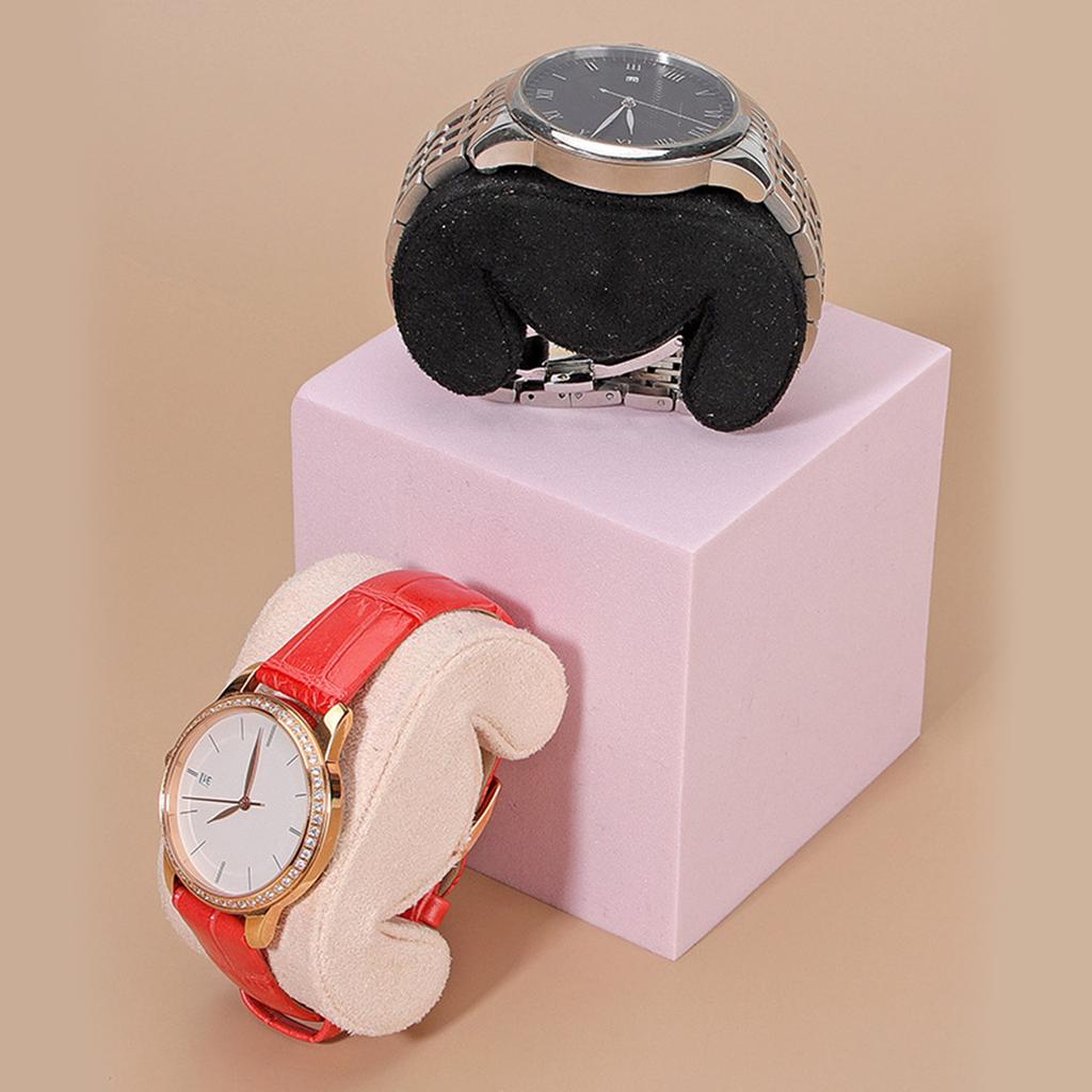 Jewelry Display Stand Deer Skin Wristwatch Presentation Tray Soft Watch Pillow Moisture Proof Jewelry Exhibition Cushion
