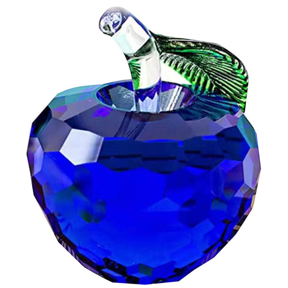 Crystal Apple Apple Figurines Sculptur Souvenir Ornaments Glass Fruit Apple Model Christmas Gift Home Decoration Accessory Gift