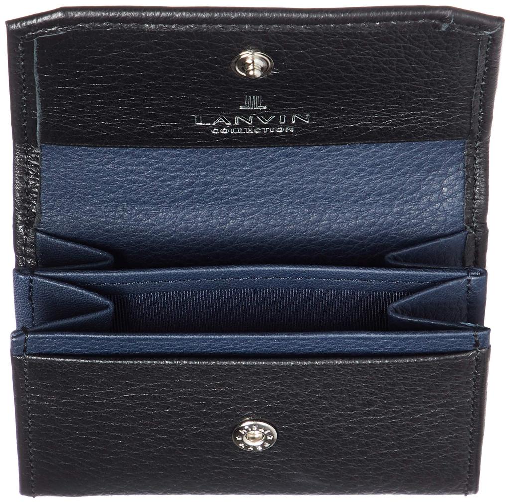 Кошелек для монет из оленьей кожи Lanvin Collection, мужской кошелек, сделано в Японии из отборной оленьей кожи, двухслойное отделение для монет, черный