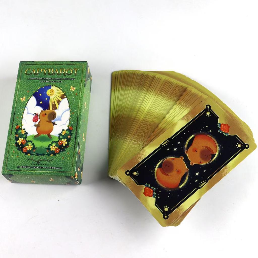 Колода Таро Капибара 78 милых карт Таро привносят успокаивающую атмосферу и энергию в колоду Таро 10,3*6 см