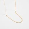 [Judy and Paul] Selene Simple Yellow Gold Herringbone Chain Necklace N51663