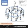 Plastic Dipped 24-Clip Round Sock and Underwear Drying Rack for Household Use