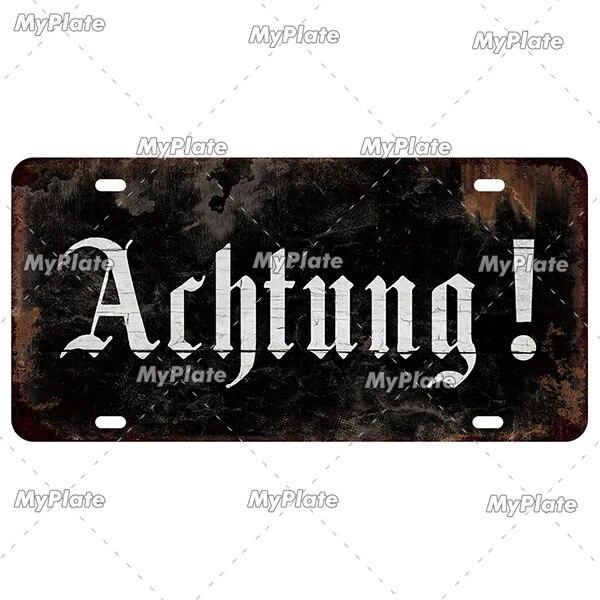 [MyPlate] Vintage Berlin Caen City Road 15x30cm Plate Tin Sign Metal Sign Plaque Home Decoration Shop Bar Pub Poster Metal Wall