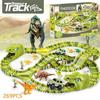 THOTCOC Dinosaur Car Track - Construction Toy for Children Ages 3 and Up - 269 Pieces