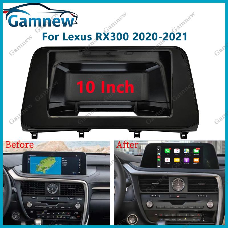 10 Inch Car Frame Fascia Adapter Android Radio Dash Fitting Panel Kit For Lexus RX300 2020-2021