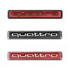 3D Metal Chrome Black Logo Quattro Emblem Decal Car Badge For  Audi A3 A5 A4 A6 A7 A8 S1 TT Q3 Q7 Q5 Quattro Sticker Accessories