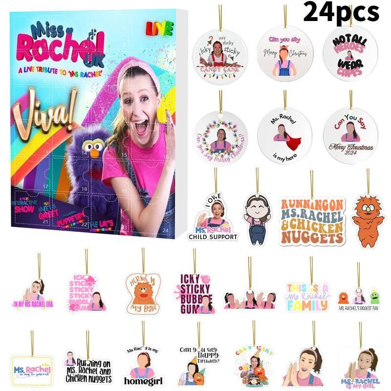 Рождественский Адвент-календарь Msrachel Blind Box 24-дневный обратный отсчет Детский акриловый подарок