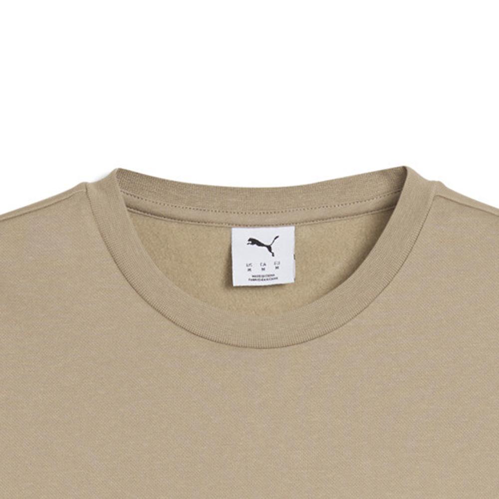 Puma Металлические Толстовки Мужские Хаки Круглый Вырез Умеренные 634675-55