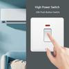 EU RU UK 20A 45A настенный выключатель высокой мощности, стандартная пластиковая панель Кореи, тумблер включения/выключения для водонагревателя, освещения, кондиционера