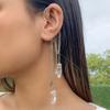Ingemark Kpop длинные серьги-клипсы с кисточками для женщин, женские серьги без пирсинга, искусственные хрящи, изысканные зажимы для ушей, ювелирные изделия Pendientes