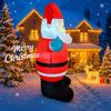 4.9FT Xmas Inflatable Yard Decor Giant Santa Claus LED Christmas Decoration Ornament Festive Toy Gift Christmas Supplies Holiday