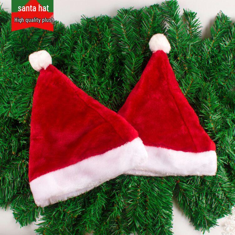 Толстая плюшевая шапка Санта-Клауса - Рождественский подарок для взрослых, мальчиков и девочек