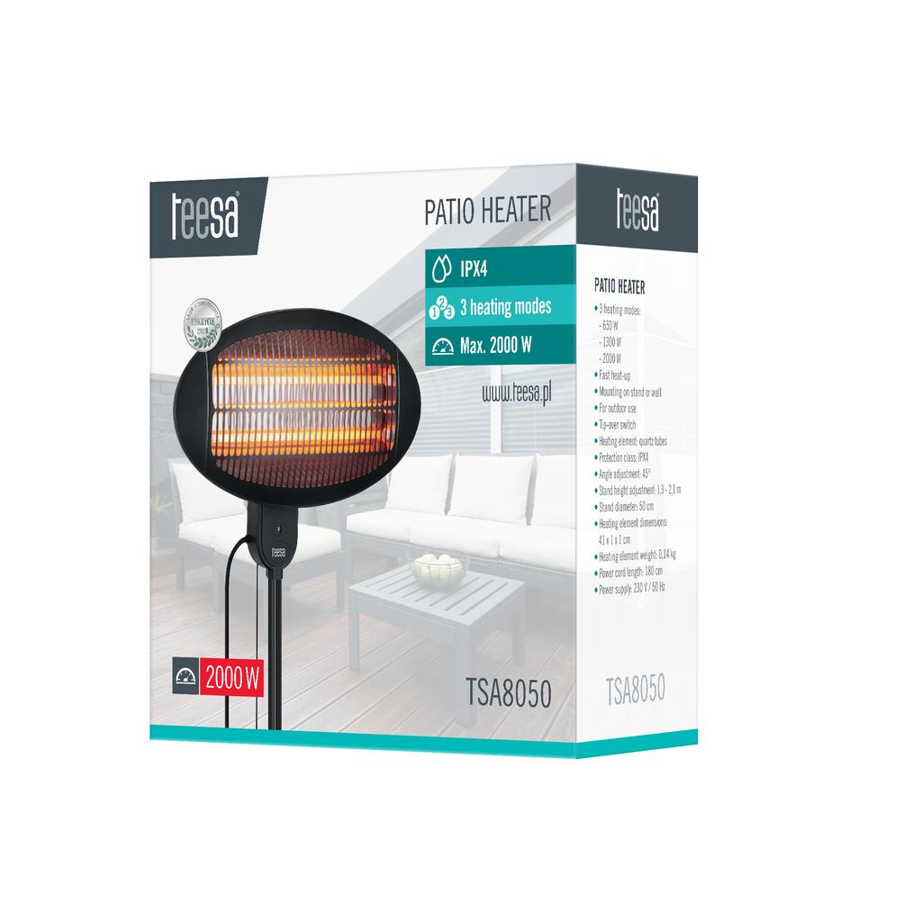 Teesa infrared heater for the terrace