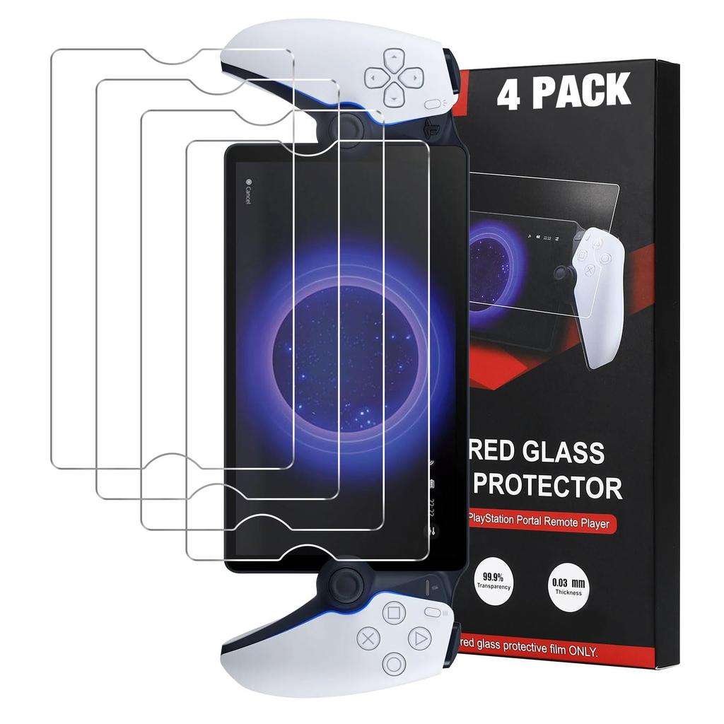 PlayStation Portal Protective Film Set of 4 MoKo PlayStation Portal Glass Film PSP Remote Player Glass Film PS Portal Tempered Glass Film LCD