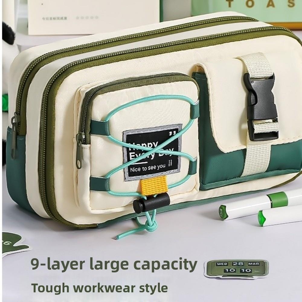 Dirt-resistant Pencil Pouch Large Capacity Pen Bag Student Stationery Bag Junior High School