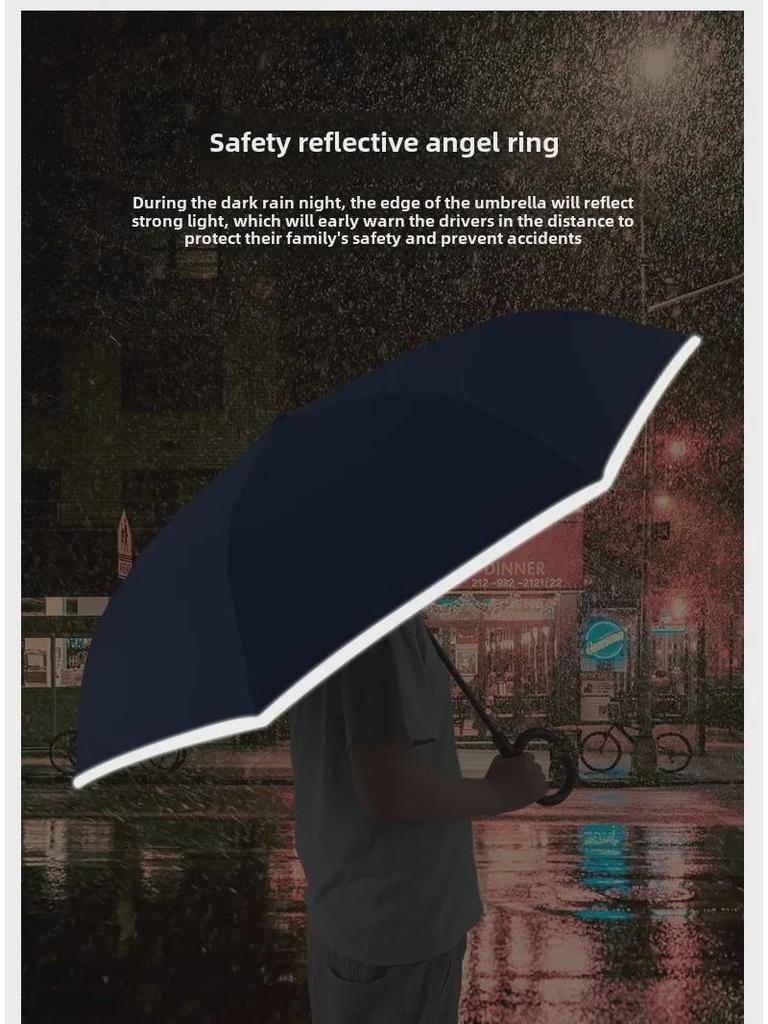 C-type Double-Layer Automatic Reverse Umbrella: Sunshade & Rain Protection, Large for Sunny/Rainy Days
