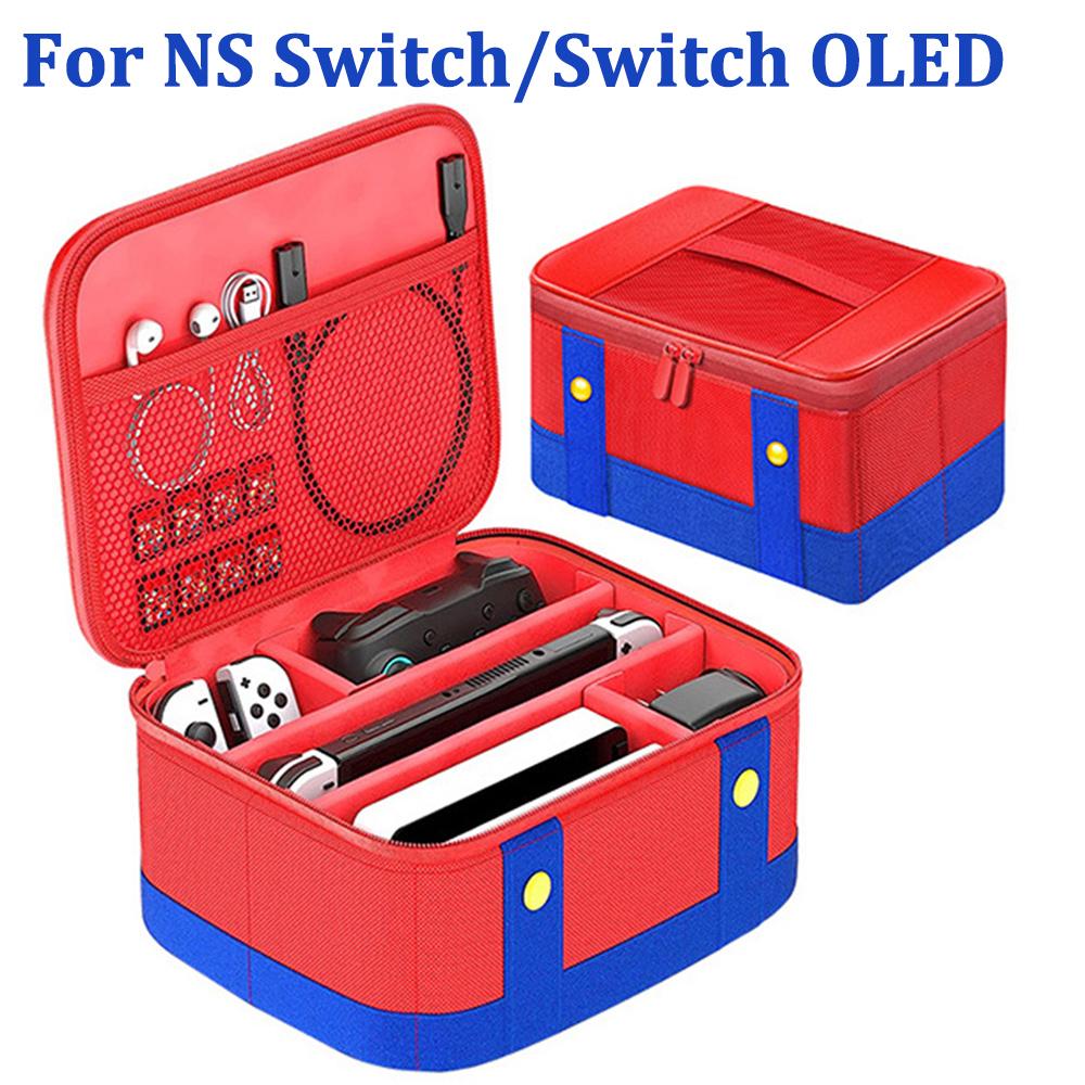 Большой защитный чехол для переноски NS Switch/Switch OLED Console Pro Controller Дорожная сумка для хранения аксессуаров для коммутатора