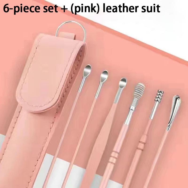 6PCS Ear Cleaning Tool Set Ear Cleaner Spoon Kit Health Care Earpick for Efficient Wax Removal for Adults and Kids