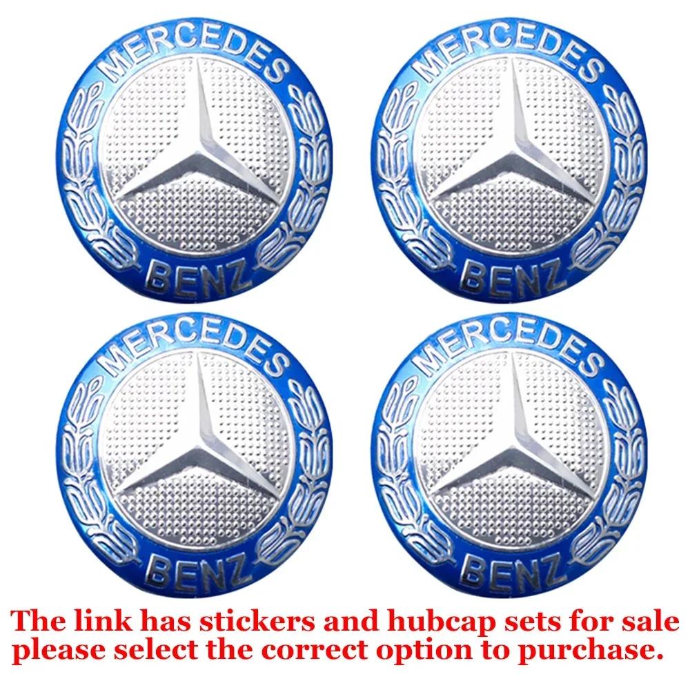56/60/63/65/68MM Car Badge Wheel Center Cover Hub Cap Stickers Mercedes Benz A B C Class AMG Smart Fortwo 451 W203 W202 Gla