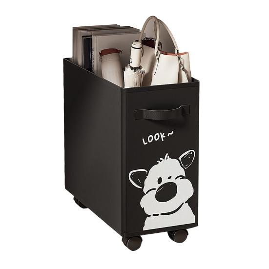 Storage Basket Laundry Bin with Wheels Handle Design Large Capacity