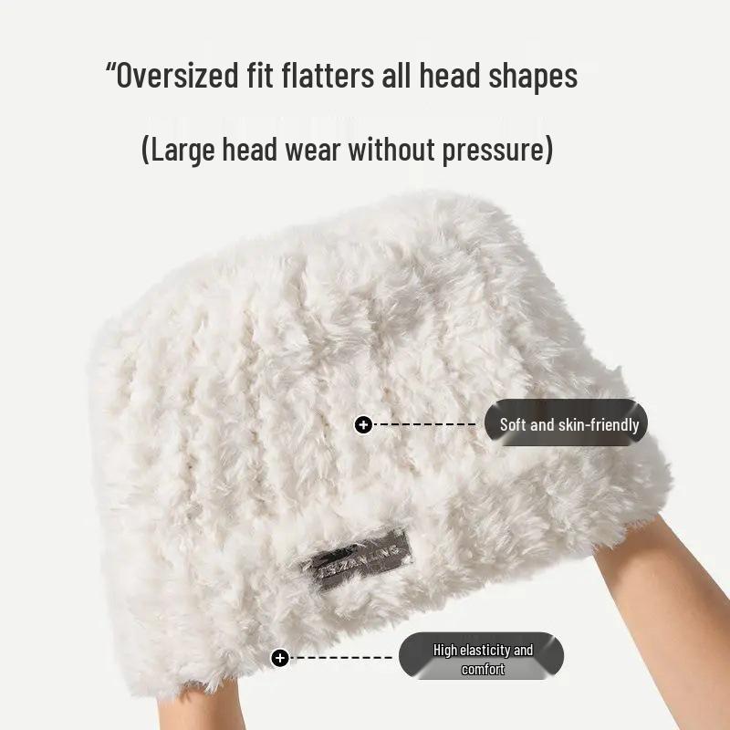 Новая плюшевая зимняя шапка: Флисовая подкладка, толстая, и защищающая уши шерстяная вязка