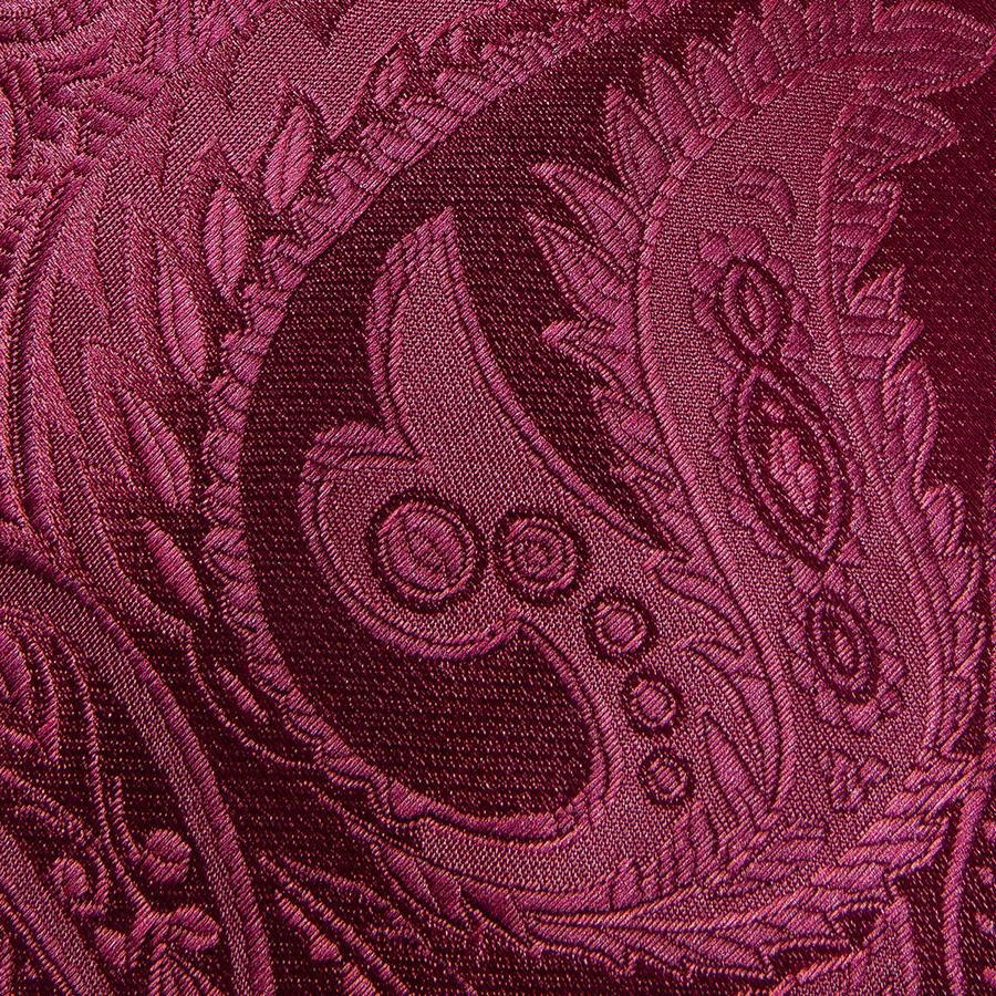 Classic 8.5cm Necktie Set for Men Paisley Tie Fashion Flower Lapel Pin Silk Tie Hanky Cufflink Business Party