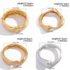 Ingemark Classic Vintage Matte Irregular Heavy Metal Chunky Wide Cuff Bangles Women Punk Gold Color Spring Bracelets Men Jewelry
