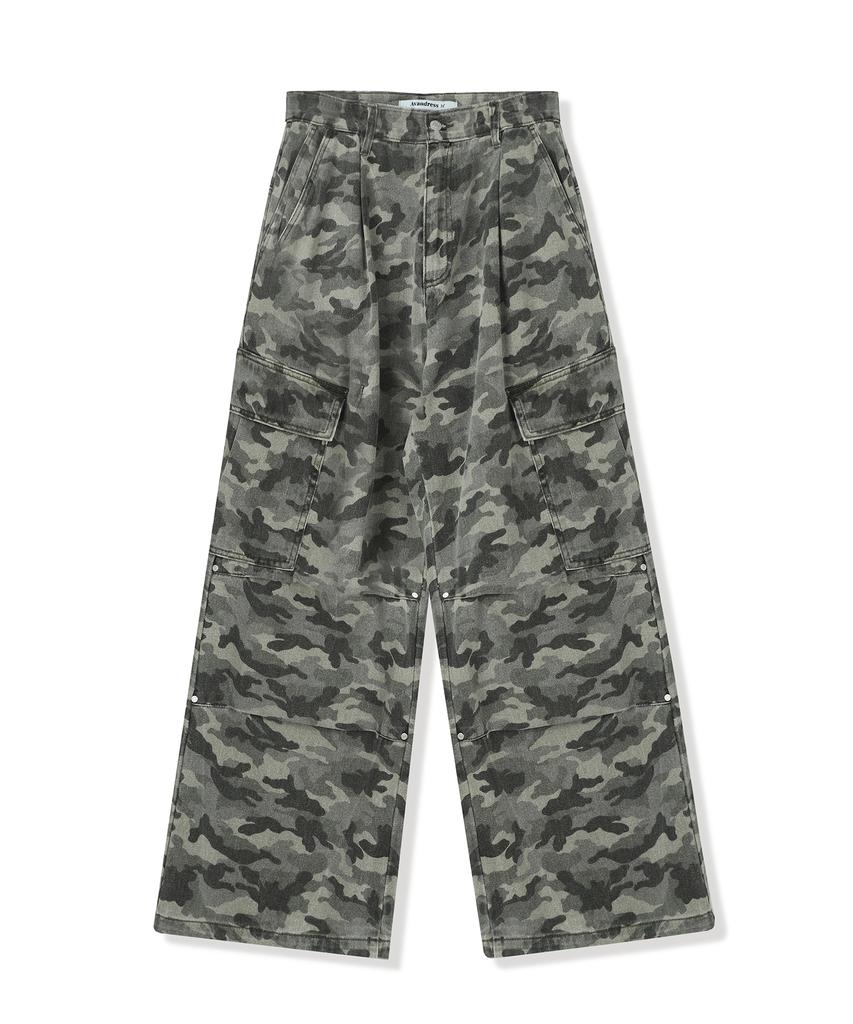 AVANDRESS Side Big Cargo Pants Cotton Black (B Type)