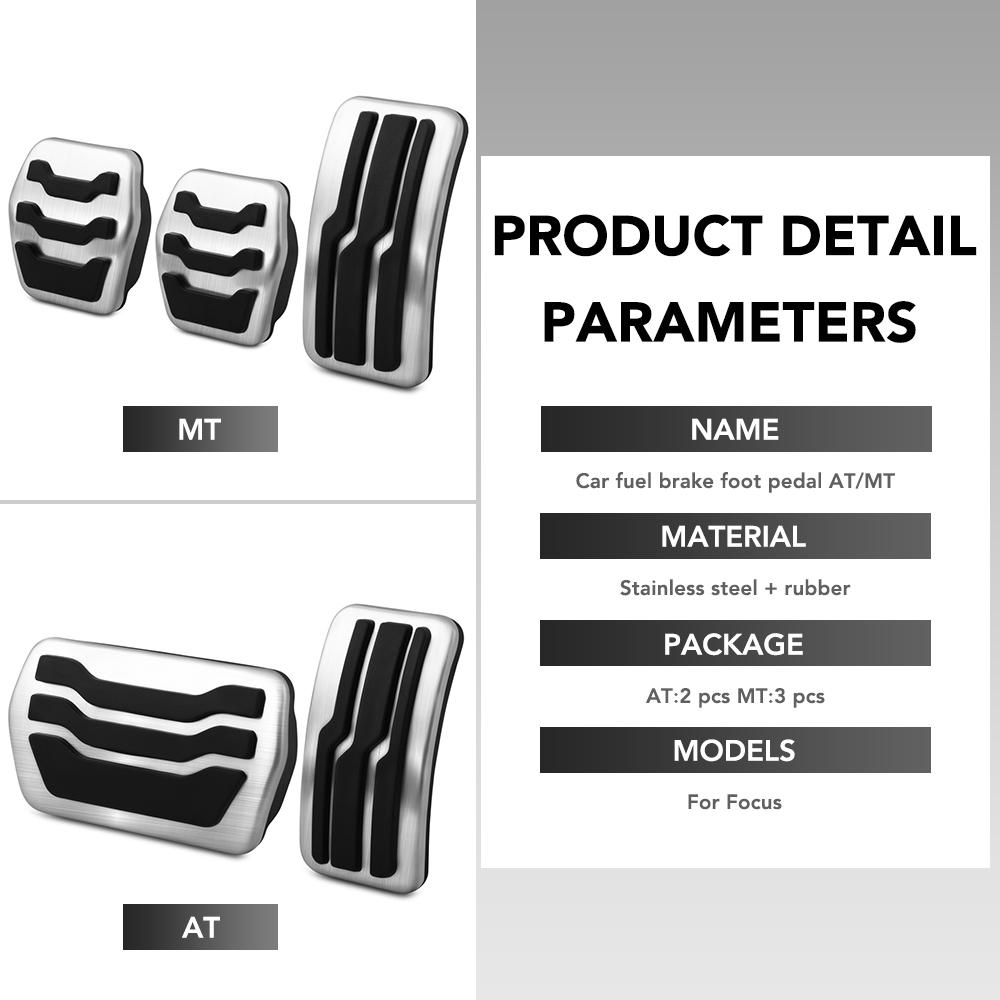 Накладки на педали автомобиля, чехол для педалей для Ford Focus 2 3 4 MK2 MK3 MK4 RS ST 2005-2017 Kuga Escape 2009-2015