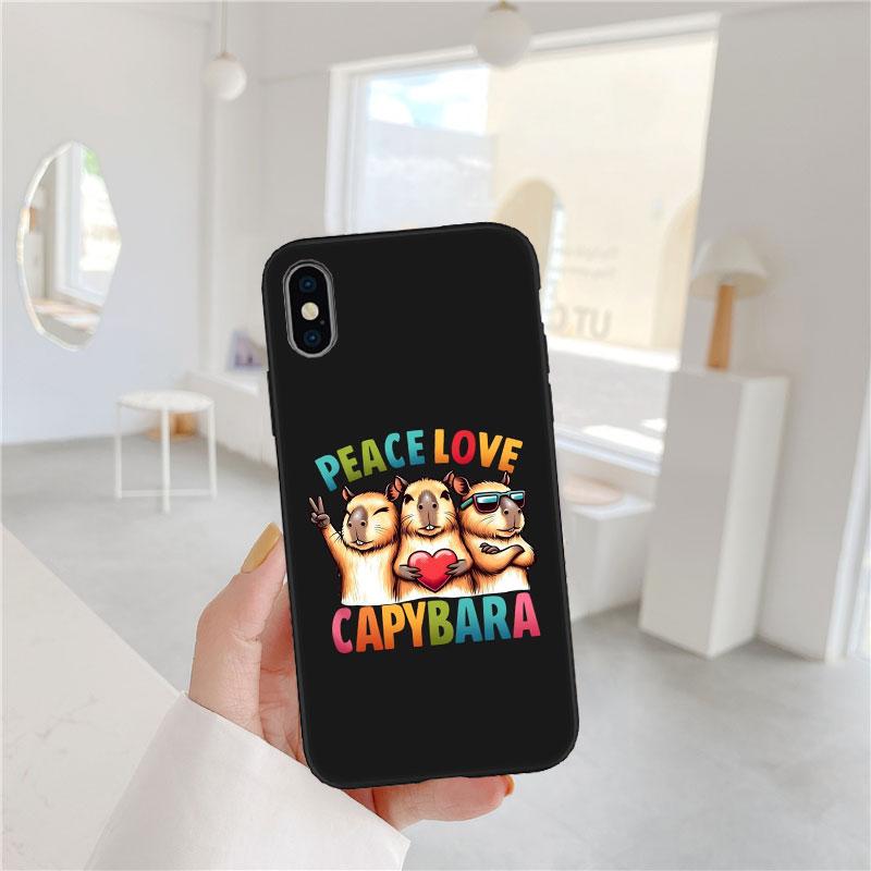 LO19 Cartoon Capybara Soft Shell Phone Case for OPPO A3 Pro A72 A74 A76 A77 A77S A78 A79 A94 A95 A18 A40M A58