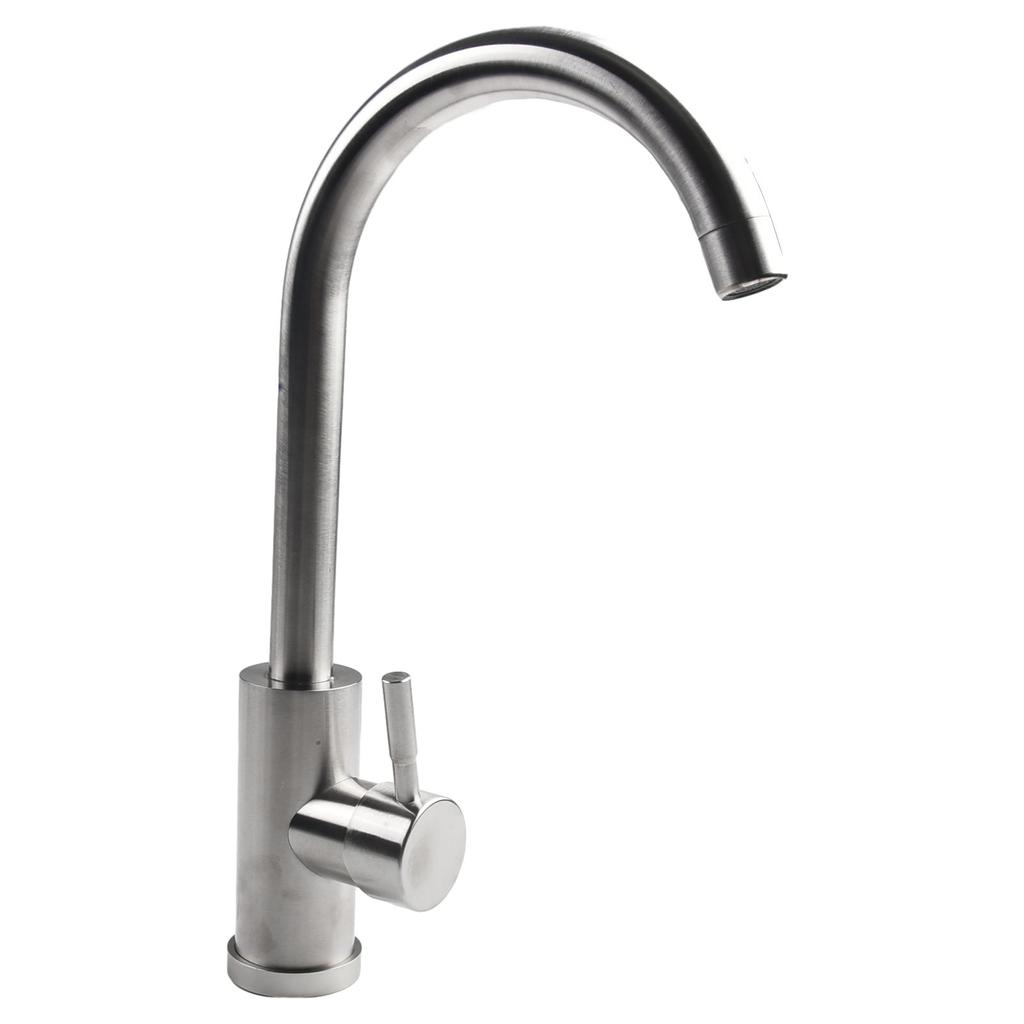 304 Stainless Steel Kitchen Faucet Sink Faucet Tap Cold Hot Mixer Tap Dual Control Adjustable Sink Ceramic Valve 2 Hole Faucet