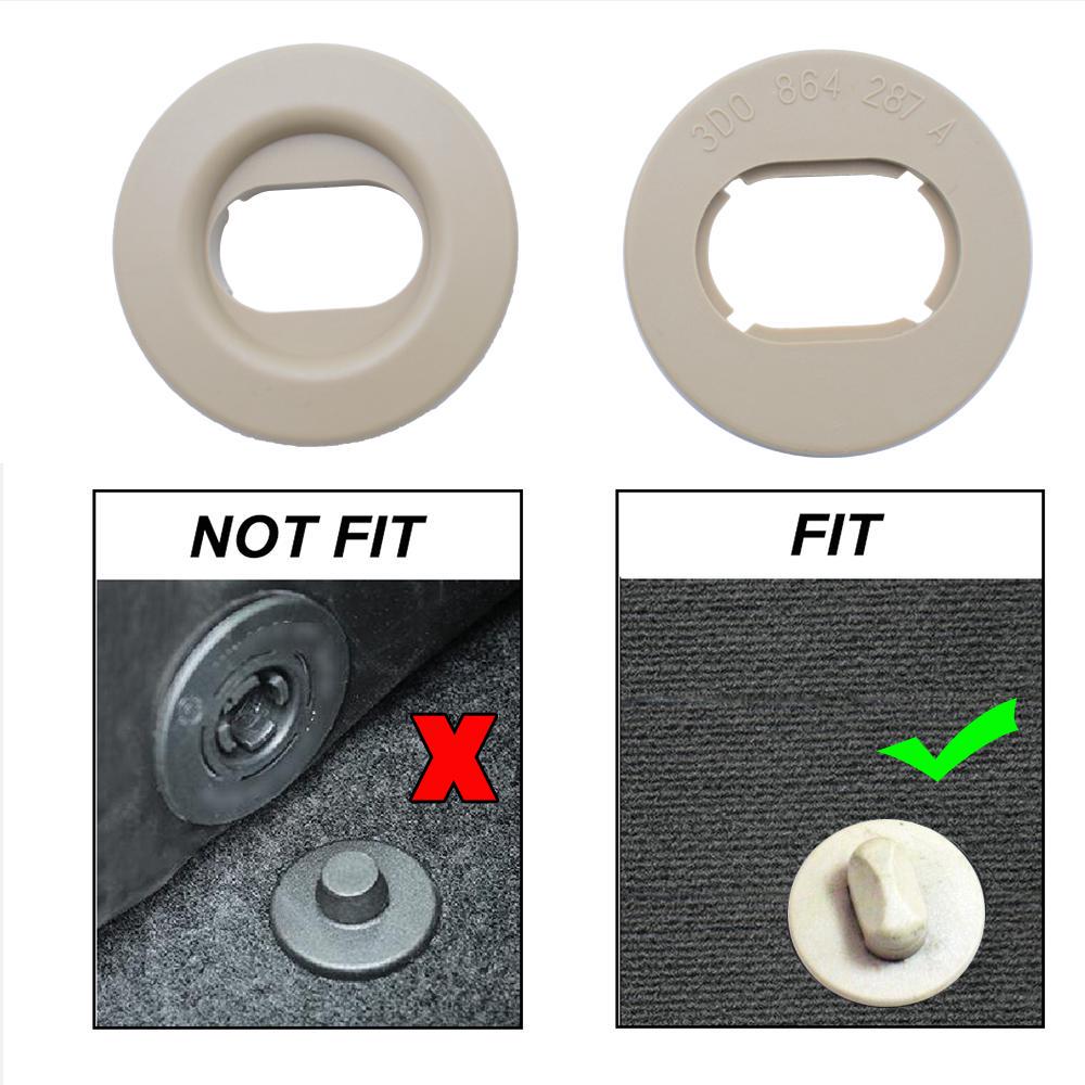 Автомобильный коврик бежевого цвета, зажимы для крепления, овальные зажимы для ковра для VW Golf Jetta Eos Touareg Seat Leon MK1 Arosa Mii Skoda Octavia Fabia