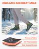 VEVOR Women's Deck Boots, Waterproof Fishing Rain Boots, Anti-Slip Ankle Rubber Boots, Gardening Insulated Mud Boots, Neoprene Rubber