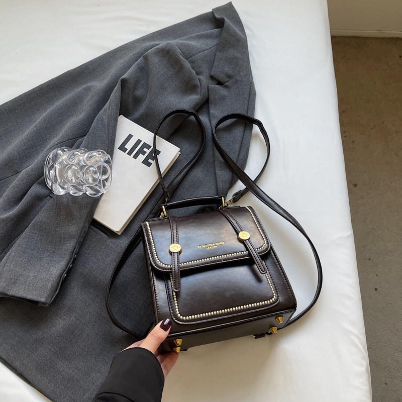 Ielgy Preppy Style All-Match Backpack Crossbody Retro Small Backpack