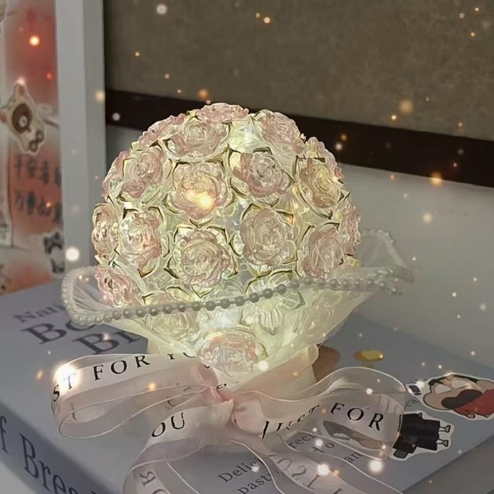 Сделанный вручную цветок DIY ночники DIY лампы свет букета цветов подарок свет для украшения спальни